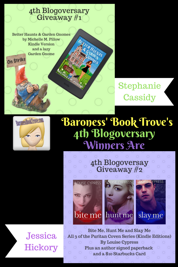 2018 Giveaways 4th Blogoversary Winners Announcement