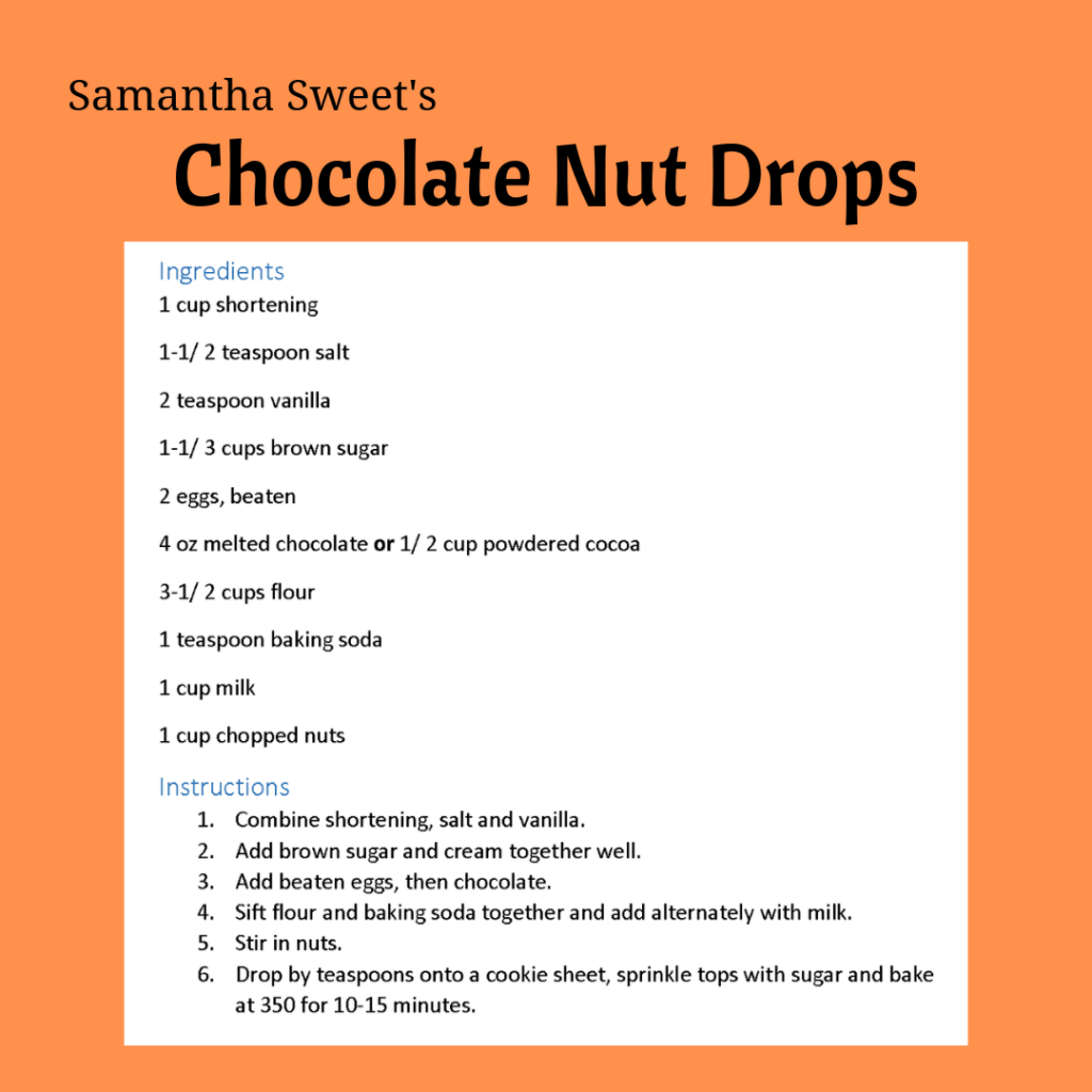 Chocolate Nut Drops Recipe