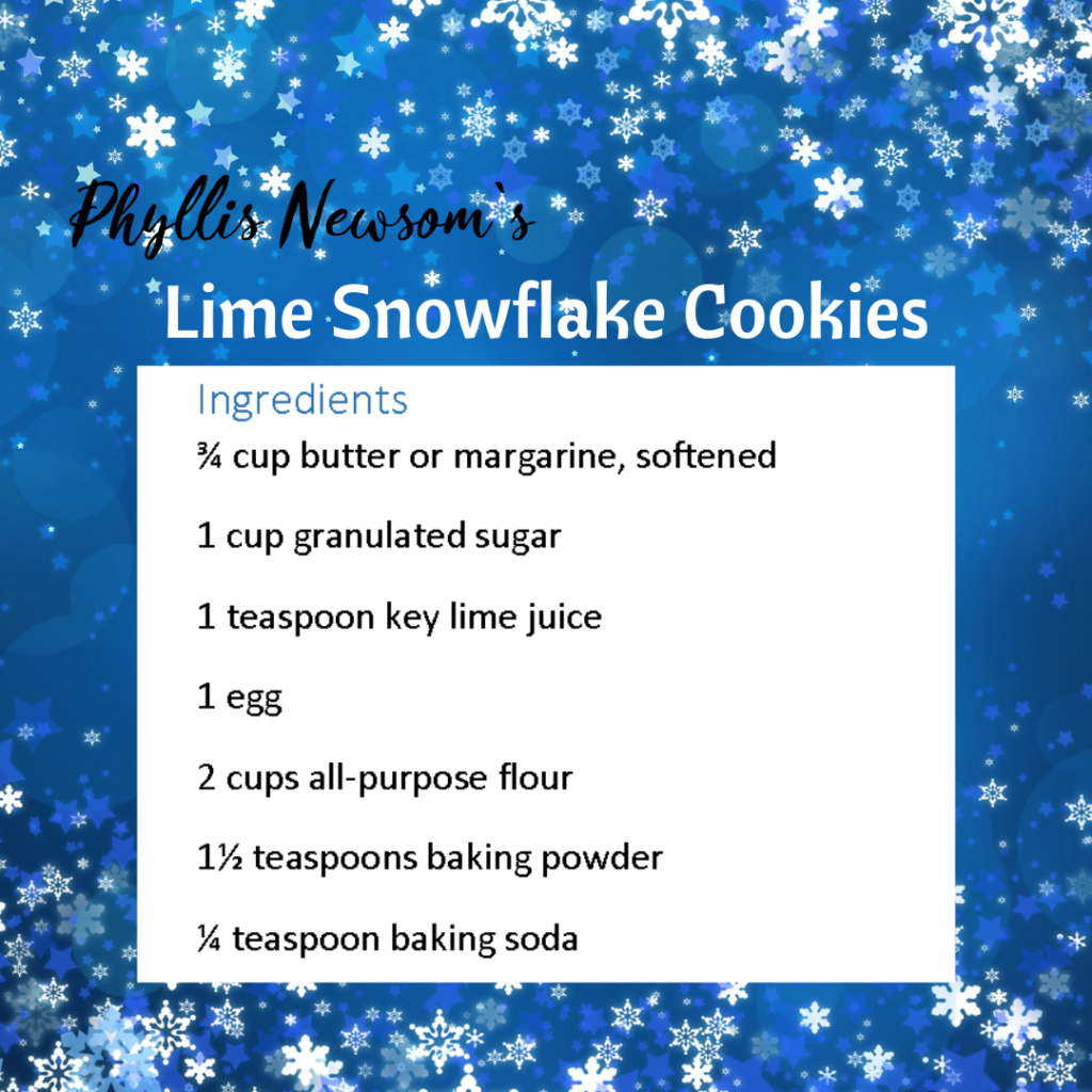 Lime Snowflake Cookie Recipe